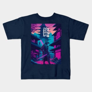 Futuristic Samurai: A Journey Through Time and Tradition Kids T-Shirt